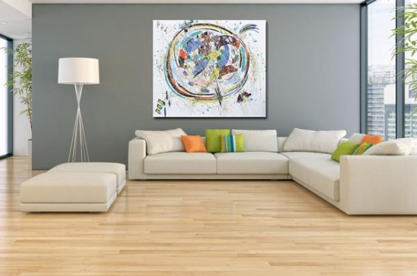 Buy XXL pictures multicolored white - abstract 1387